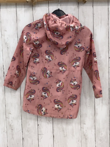 H&M  Regenjacke  Gr. 110  rosa bunte Einhörner + Sterne 
