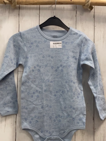 neu  Body  Gr. 104  hellblau Fahrzeuge lang 