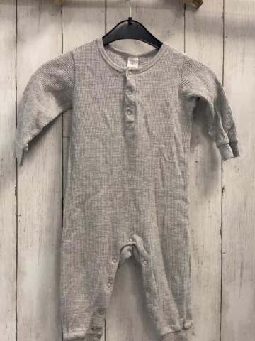 H&M  Schlafanzug  Gr. 80  hellgrau Struktur 
