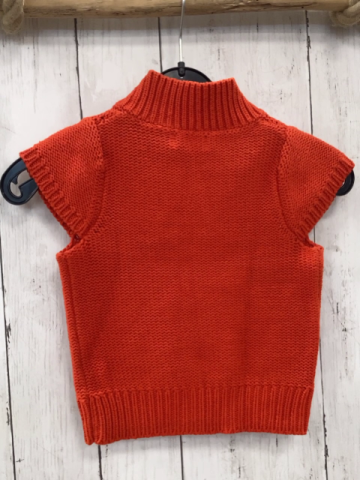 Bock Copenhagen  Pullunder  Gr. 86  orange Strick 70 % BW 30 % Wolle 
