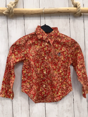 Donaldson  Bluse  Gr. 98  rot Blumen 