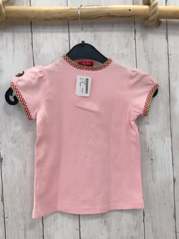 Bondi  T-Shirt  Gr. 98  rosa weiße Punkte rote Hosenträger mit Blumen 