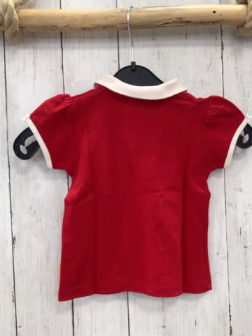 Steiff  Poloshirts  Gr. 74  rot weißer Bund + Kragen 