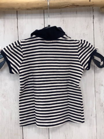 Steiff  Poloshirts  Gr. 74  blau weiße Streifen blauer Bund + Kragen