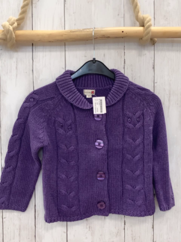 Bock Copenhagen  Strickjacke  Gr. 104  lila Strick 20 % Wolle 80 % BW 