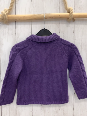 Bock Copenhagen  Strickjacke  Gr. 104  lila Strick 20 % Wolle 80 % BW 