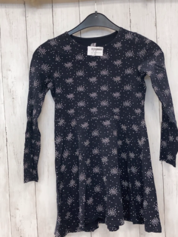 H&M  Kleid Gr. 134/140  blau weiße Herzen 