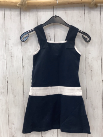 Lofft  Kleid Gr. 116  blaues Oberteil mit weißem Netzmit weißen Blumen 