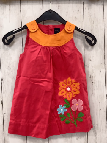 GAP  Kleid Gr. 86  pink Bumen orange Bund 
