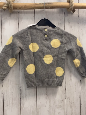 Bock Copenhagen  Pullover  Gr. 80  grau gelbe  Punkte  Strick 70 % BW 30 & Wolle 