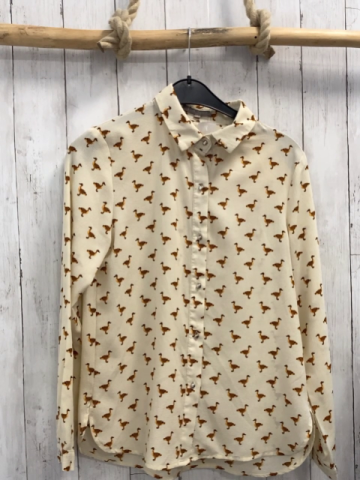   Bluse Gr. S creme Gänse 