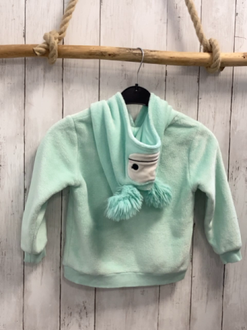 H&M Pullover Gr. 110  mint türkis Plüsch Kapuze