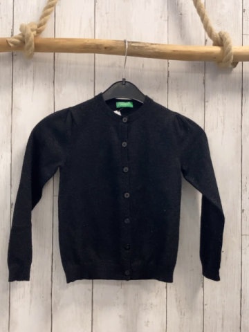 Benetton Strickjacke Gr. 110  schwarz Glitzer