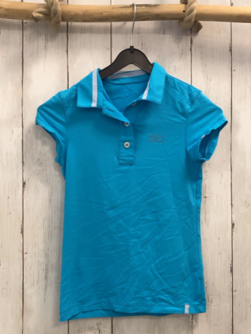 Sportkind  Sportshirt  Gr. 134  hellblau mit Kragen 