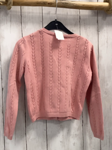 Iana  Strickjacke  Gr. 116  rosa Lochstickerei