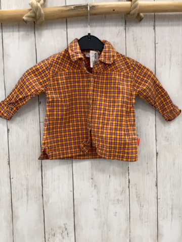 Pre Natal  Hemd  Gr. 68  orange blau rot weiß kariert