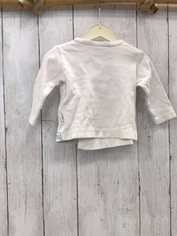  Langarmshirt  Gr. 62  weiß Häuser bunter Hund 