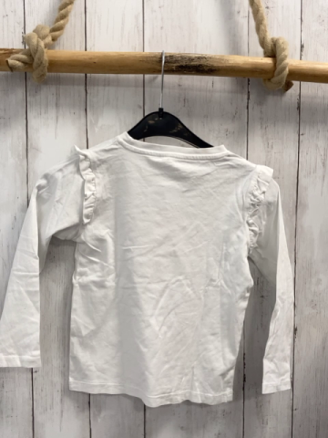   Langarmshirt  Gr. 116  weiß Leopard Blätter 