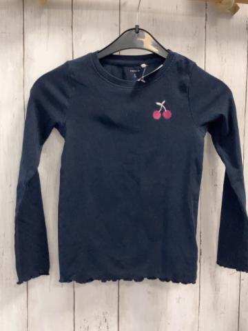 Name it  Langarmshirt  Gr. 116  blau Kirschen 