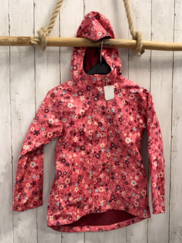   Regenjacke  Gr. 128  himbeere bunte Blumen 