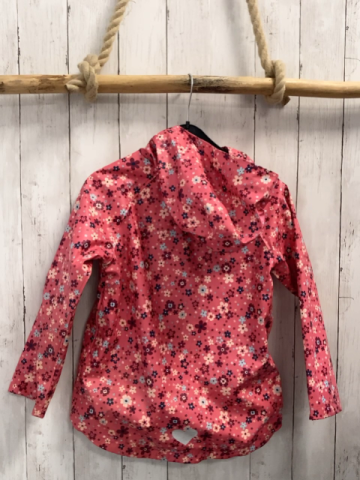   Regenjacke  Gr. 128  himbeere bunte Blumen 