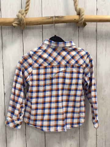 Sergent Major  Hemd  Gr. 104  weiß blau orange kariert 