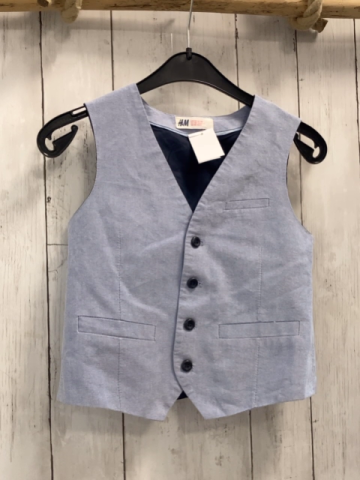 H&M Weste Gr. 128  blau meliert