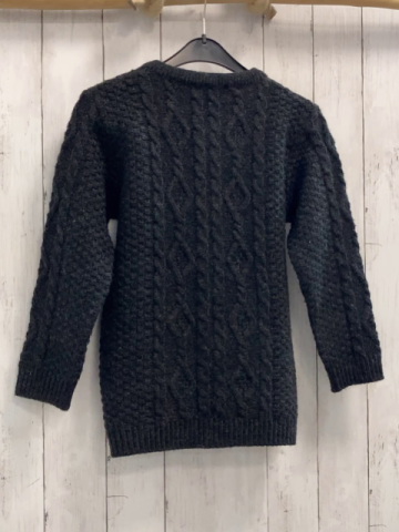 Original Steindl  Strickjacke  Gr. 152  dunkelgrau Rauten Zöpfe Trachtenknöpfe 