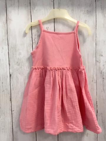 H&M  Kleid  Gr. 74  lachs Rippenoberteil Rock mit Struktur 