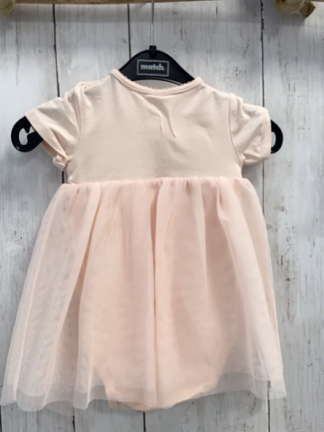 H&M Kleid  Gr. 74  lachs Tüllüberrock Bodyunterteil