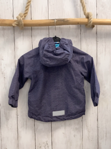   Regenjacke  Gr. 86  blau grau meliert Kapuze 