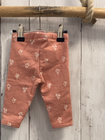   Leggings  Gr. 68  lachs weiße Punkte + Blumen 