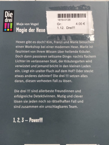 Drei!!! Buch Magie der Hexe 
