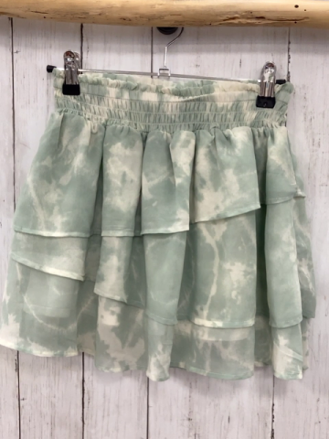 H&M Rock Gr. 134/140  mint creme gemustert Gummizugbund 