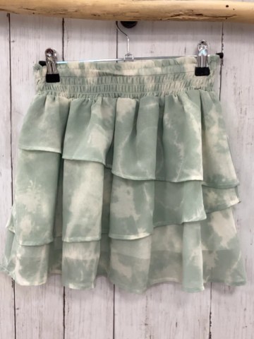 H&M Rock Gr. 134/140  mint creme gemustert Gummizugbund 