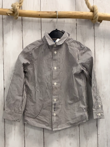 Jacadi  Hemd  Gr. 104  grau weiße Streifen