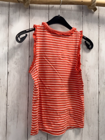 Mini Boden  Top  Gr. 122  rot weiße Streifen Rüschenbund 