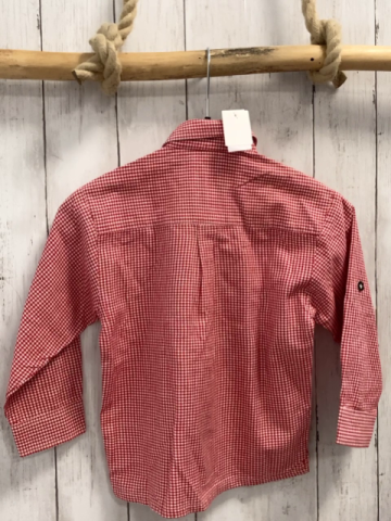 Isar Trachten  Hemd  Gr. 110  rot weiß kariert 