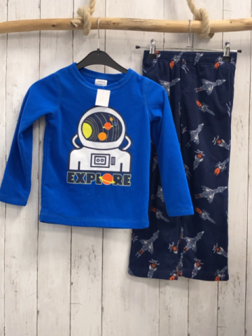 2tlg Land´s End Schlafanzug Gr. 104  blau Astronaut + dunkelblau Weltraummotive