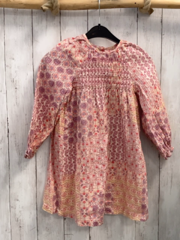 Zara  Kleid  Gr. 116  weiß bunte Blumen Ziernähte