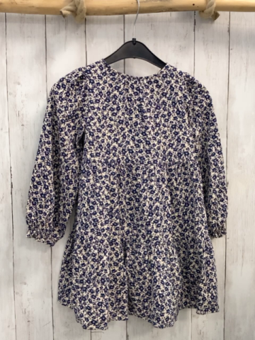 Zara  Kleid  Gr. 116  weiß blaue Blumen