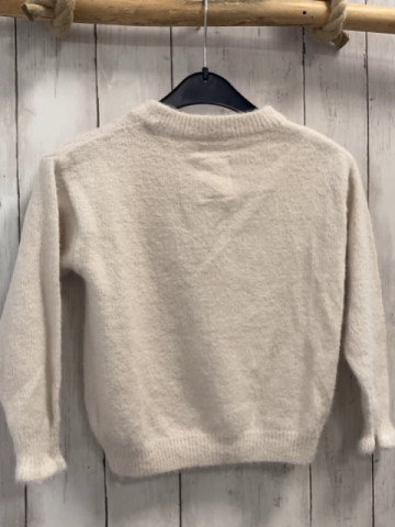   Pullover  Gr. 110  weiß Strick Pailetten