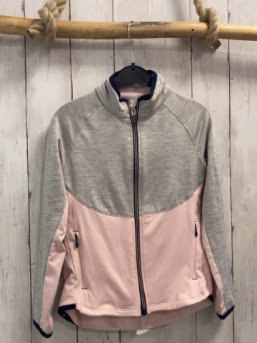 Decathlon  Joggingjacke  Gr. 122/128  hellgrau rosa blauer Bund 