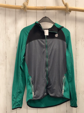 Dare2Be  Joggingjacke  Gr. 164  grau schwarz grün Kapuze 