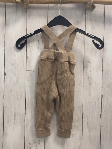 H&M  Latzhose  Gr. 68  sand Rippen Strick 