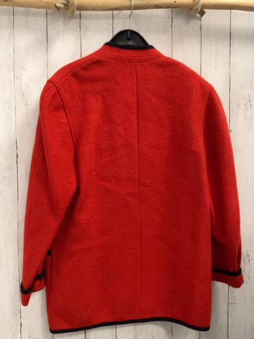 Giesswein  Janker  Gr. 38  rot Walkstoff schwarzer Bund 