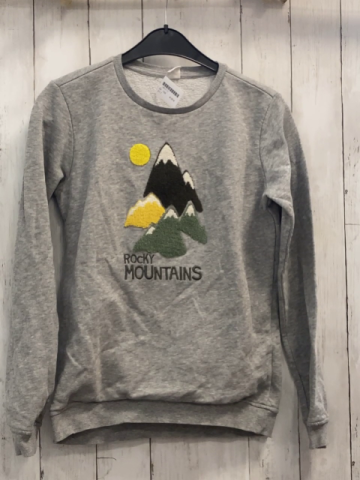   Pullover  Gr. 158  grau Berge 