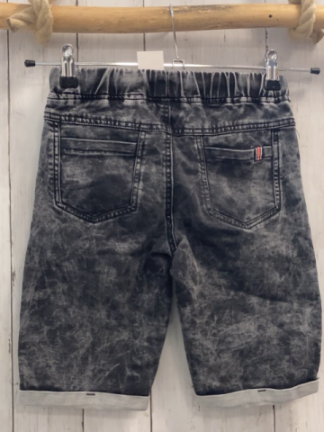  Shorts  Gr. 134/140  grau Jeans Umschlag Kordel 