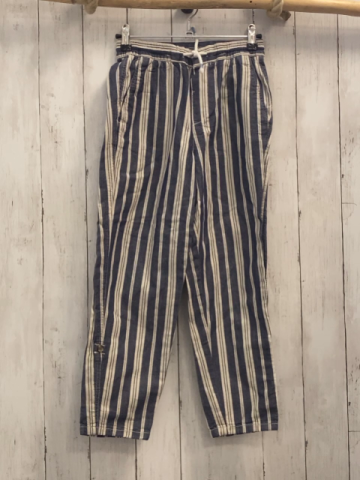 H&M  Hose  Gr. 140  blau weiße Streifen Gummizugbund mit weißer Kordel 