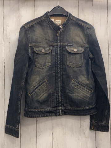 Calvin Klein Jeans  Jeansjacke Gr. M  dunkralgrau-blau orange Nähte 